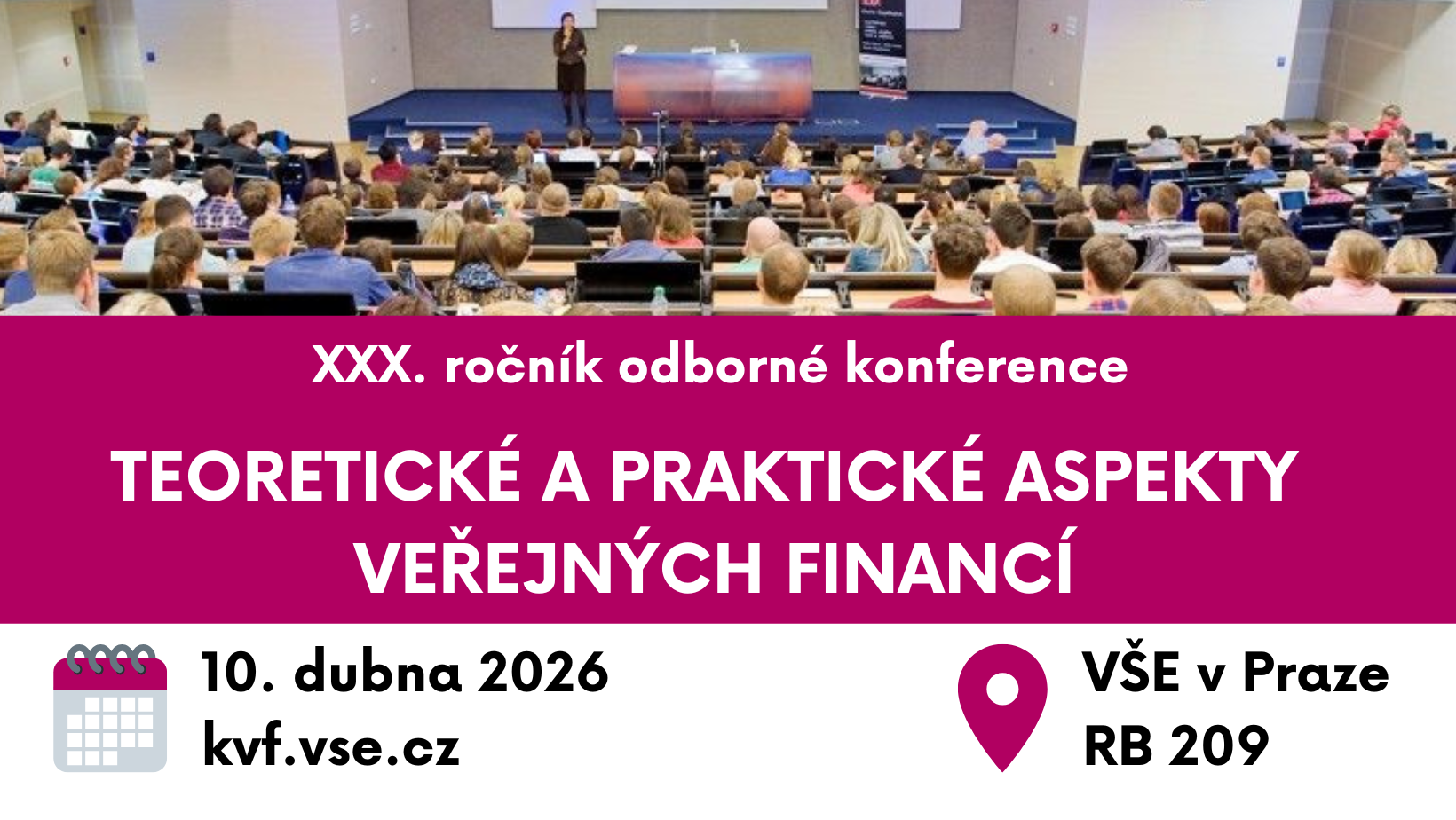 30. ročník konference Teoretické a praktické aspekty veřejných financí